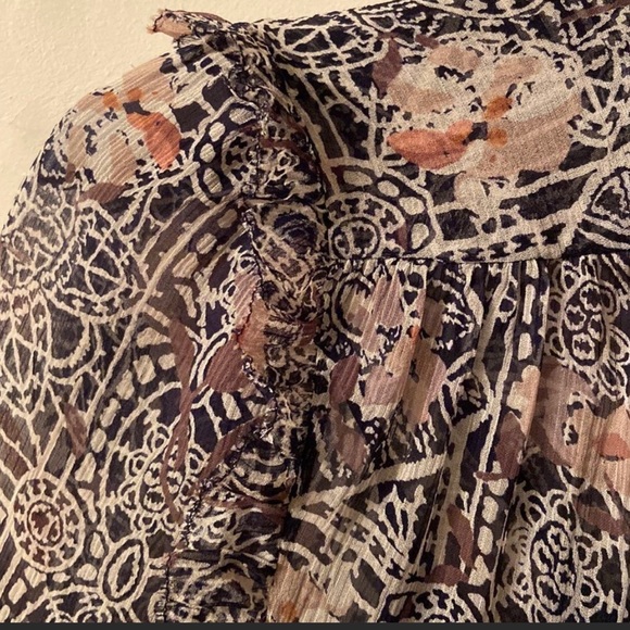 JUICY COUTURE Silk Floral Printed Tie Waist Tunic - Picture 6 of 10